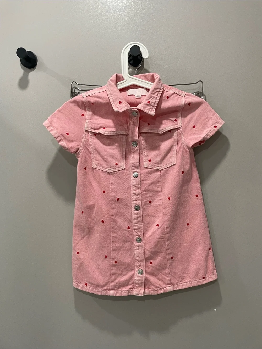 Zara Pink Dress with Red Heart Dots